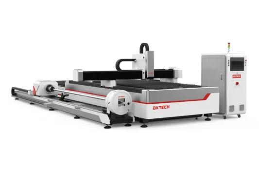 dxtech sheet and tube laser cutting machine with exchange table for sale in Dammam,laser cutter2