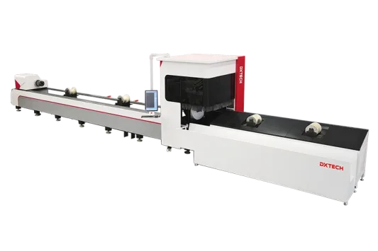 dxtech 3D bevel professional laser tube cutting machine, metal tube laser cutter