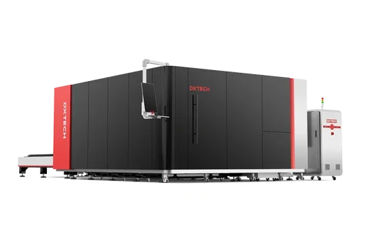 dxtech high power all cover metal sheet and tube laser cutting machine, laser cutting machine